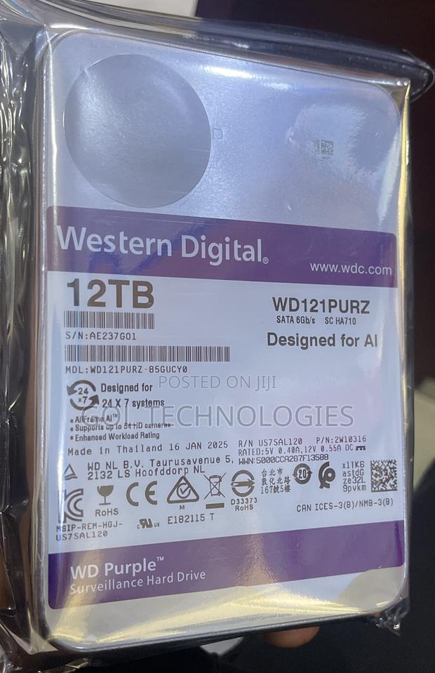 12 Tb Surveillance HDD for CCTV Western Digital Purple · Photo 2
