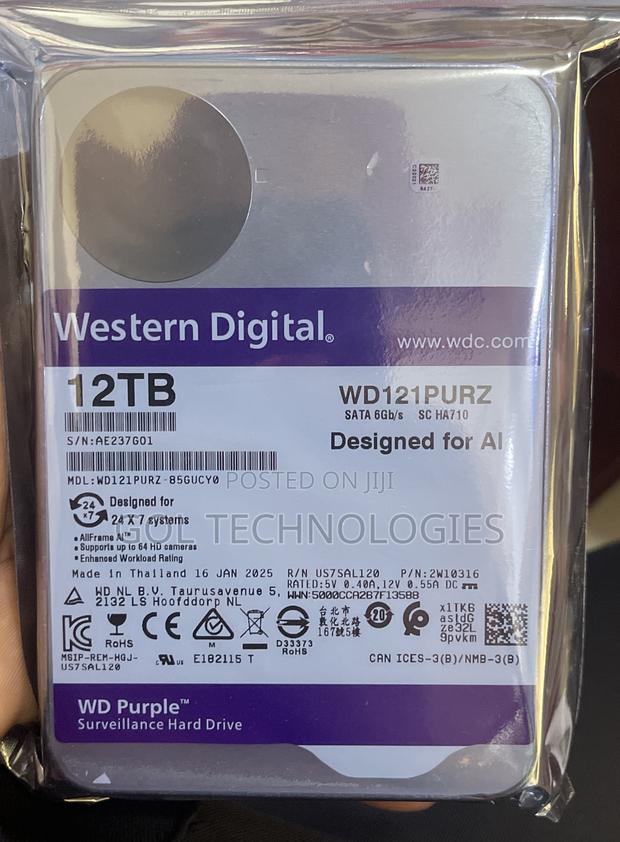 12 Tb Surveillance HDD for CCTV Western Digital Purple · Photo 1