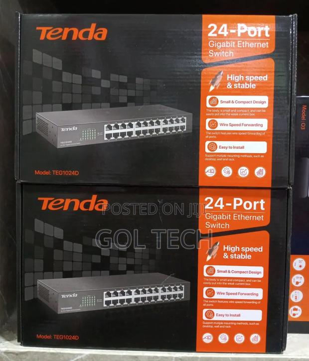 Tenda 24port Gigabit Ethernet Switch Teg1024d Rack Mount · Photo 1