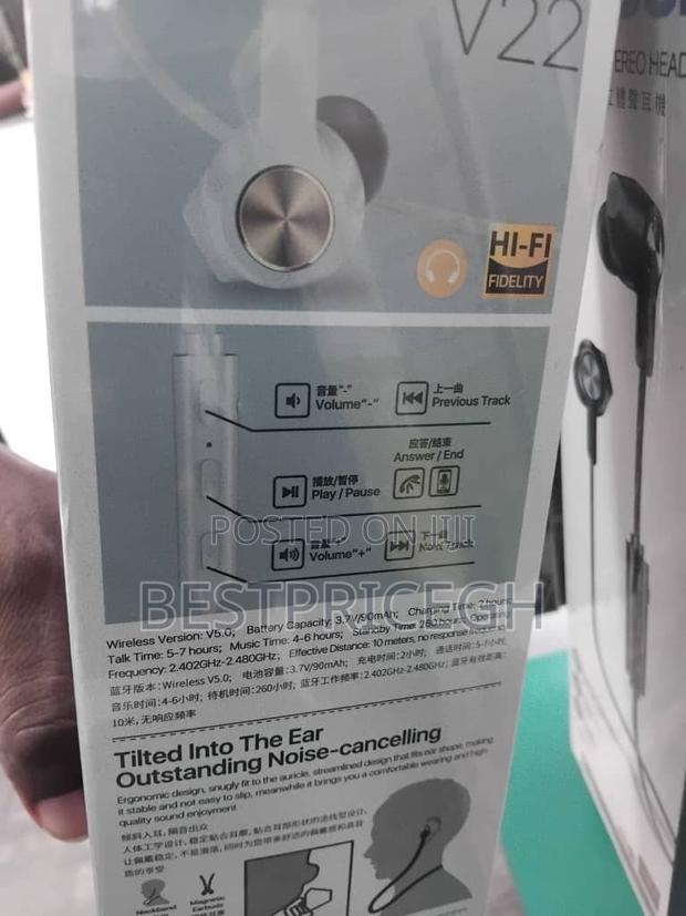 Wk V22 Bluetooth 5.0 Magnetic Bluetooth Earphone · Photo 2