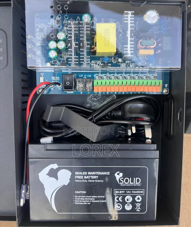 Power Supply CCTV With 7ah Battery Backup 9ch/10a · Photo 1