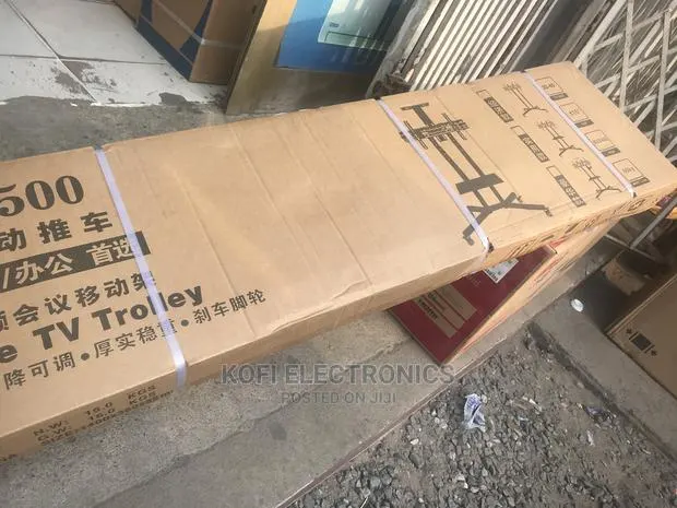 Tvs Height Adjustable Shelf Trolley Floor Stand Holds 32-70 · Photo 1