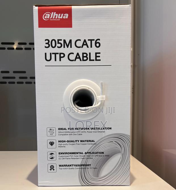 Dahua Cat6 Network Cable 305m Utp Pure Copper Pfm920i-6un-C · Photo 1