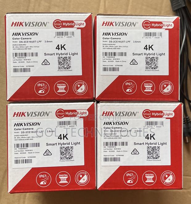 Hikvision Analog Camera 8mp Ds-2ce16u0t-LPF · Photo 1