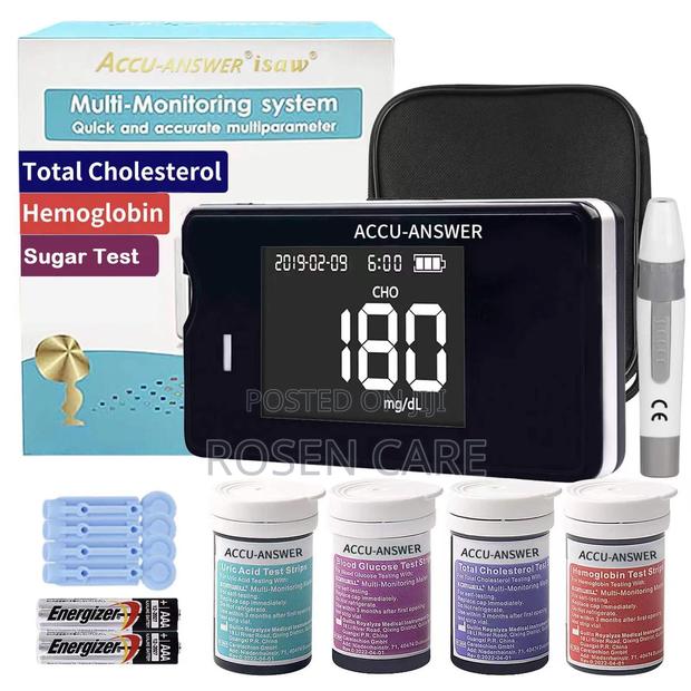 Accu Answer Machine Cholesterol Hb Glucose Uric Acid Monitor Device · Photo 2