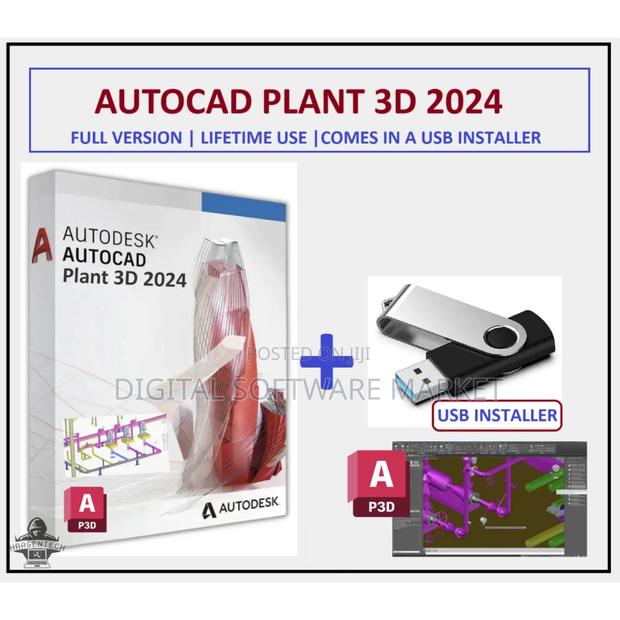 Autocad Plant 3d 2024 + Usb Installer Lifetime License · Photo 1