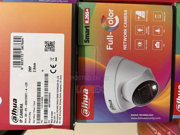 Dahua Ip 2mp Dome Camera Full-Color+Audio Hdw1239t1-a-Led · Photo 2