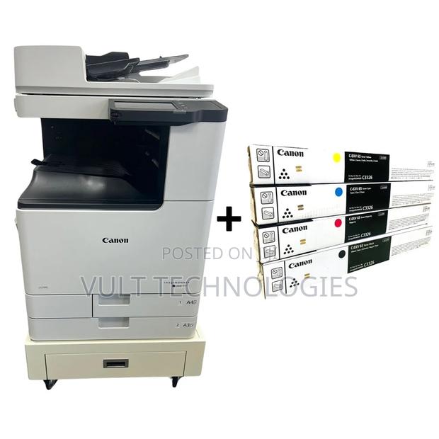 Canon Ir 3326i+ Adf, Exv-65 Toners and Pedestal · Photo 1