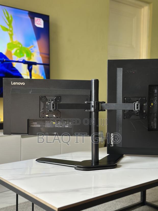 Dual 23” FHD Ips Lenovo Monitors With Dual Stand · Photo 2
