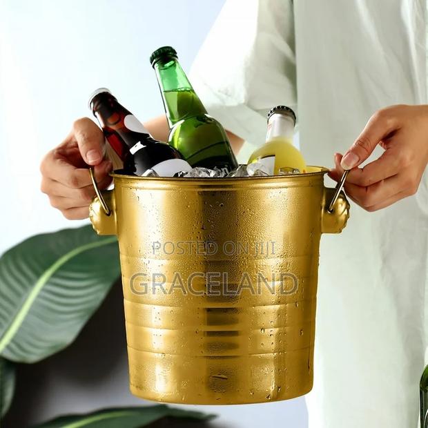 This Is Original 2in1 Golden Ice Buckets for Dinner-Party’S · Photo 1