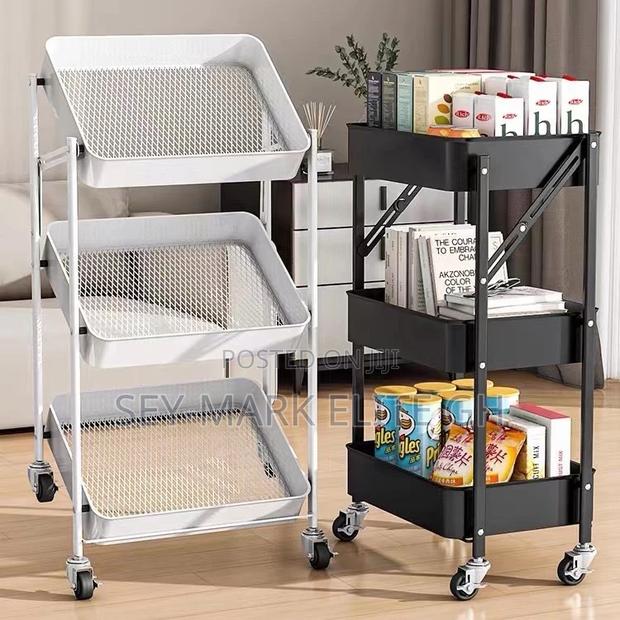 3 Tier Foldable Storage Trolley Cart /Rack · Photo 1