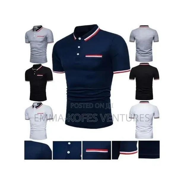 Men's Polo Shirt Embroidery T-Shirt Casual Office Can Stand Up Collar · Photo 1