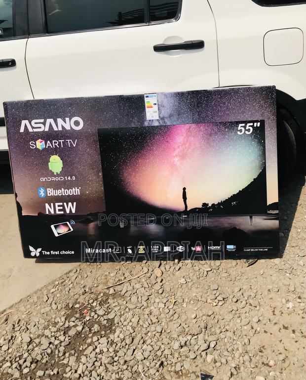 Newly Made Asano 55” Uhd Smart Television(Black) · Photo 1