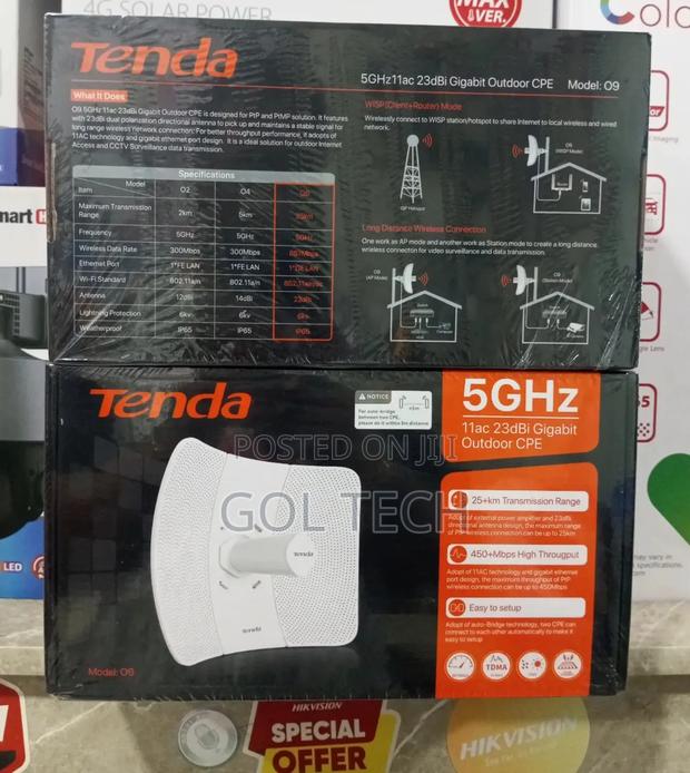 Tenda O9 5ghz 11ac 23dbi Gigabit Outdoor Cpe/Access Point · Photo 3