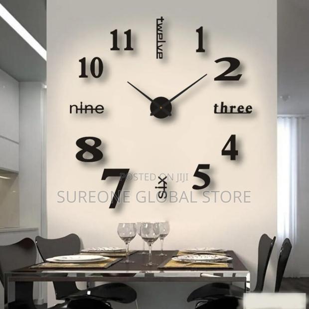 3d Soundless 90 to 120cm Clock Large-Sized