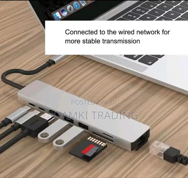 8 In 1 Usb C Hub 3.0 Splitter 4 Laptop, Pd Sd Tf Rj45 Hdmi · Photo 5