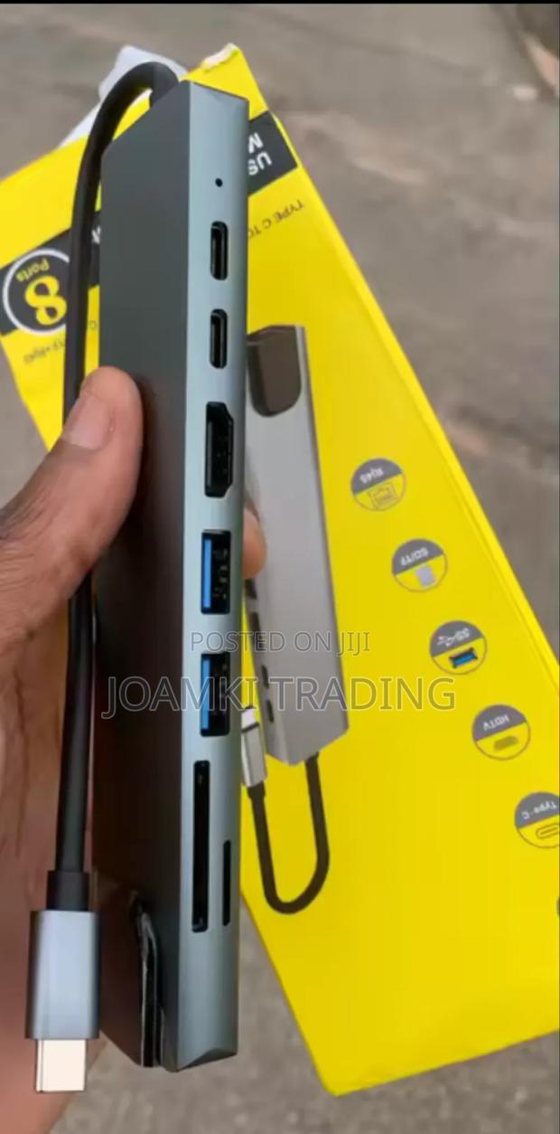 8 In 1 Usb C Hub 3.0 Splitter 4 Laptop, Pd Sd Tf Rj45 Hdmi · Photo 8