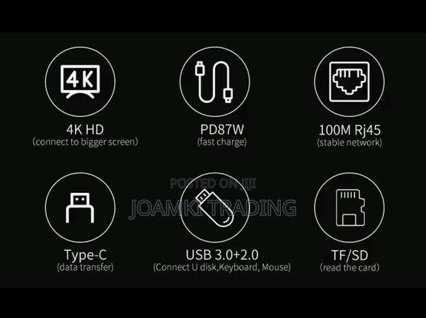 8 In 1 Usb C Hub 3.0 Splitter 4 Laptop, Pd Sd Tf Rj45 Hdmi · Photo 4