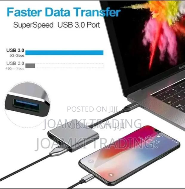 3 in 1 Type C Hub to Hdmi, Pd, Usb 3.0 for Phone, Laptop · Photo 3