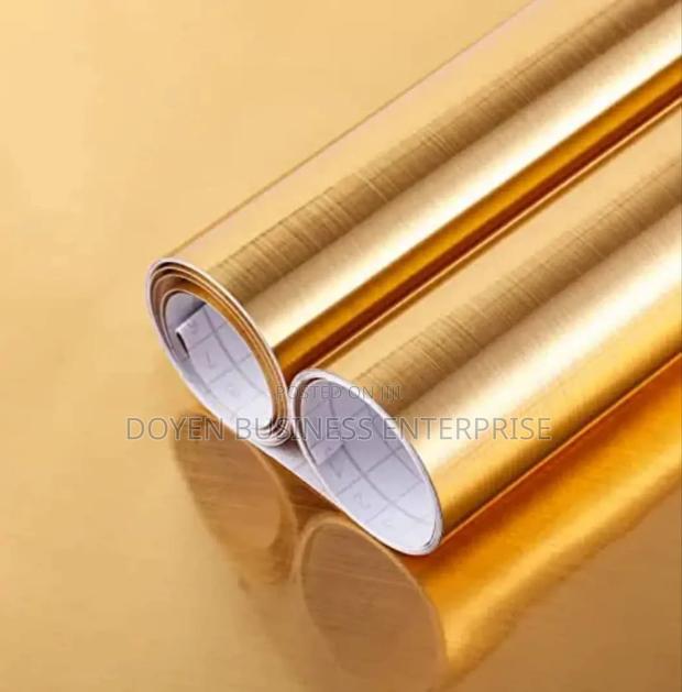 Stainless Steel Effect Adhesive Stickers · Photo 1