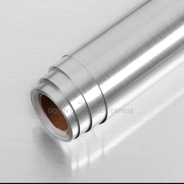 Stainless Steel Effect Adhesive Stickers · Photo 2