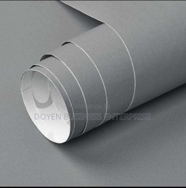 Matte Light Grey Adhesive Stickers · Photo 1