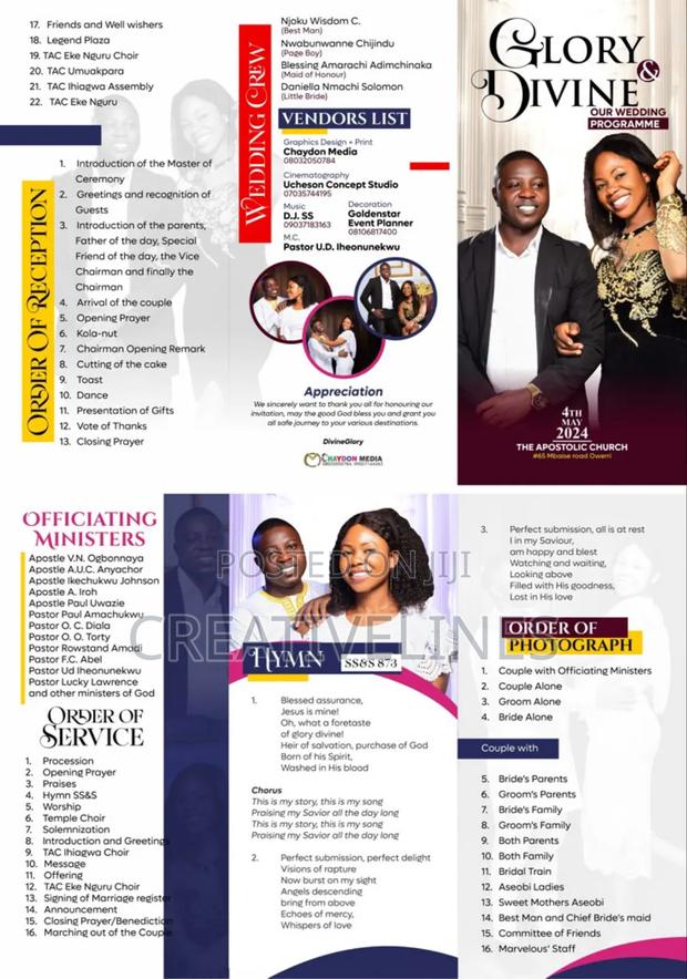 Trifolded Wedding Program · Photo 2
