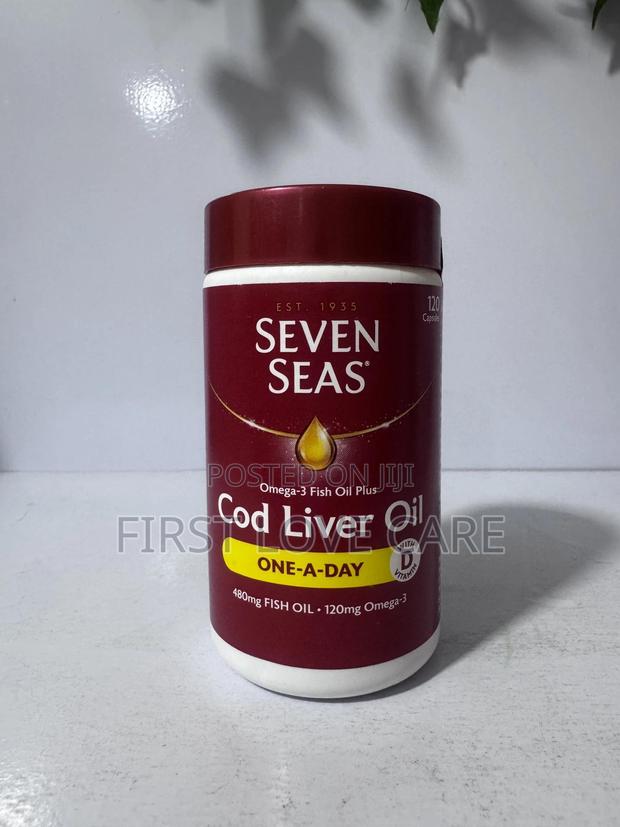 Seven Seas Omega 3 Oil + Cod Liver Oil One A Day 480mg Fish · Photo 2