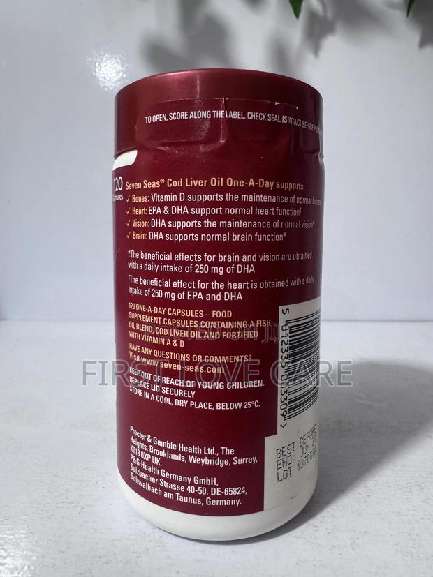 Seven Seas Omega 3 Oil + Cod Liver Oil One A Day 480mg Fish · Photo 4