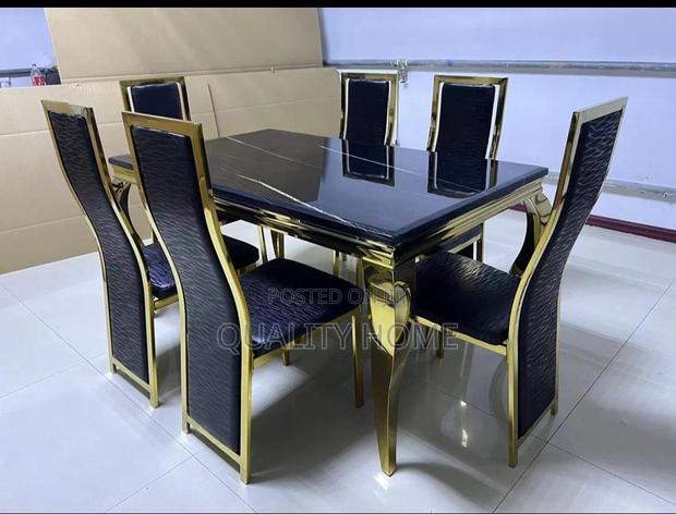 6 Sets Dinning Table (Gold) · Photo 1