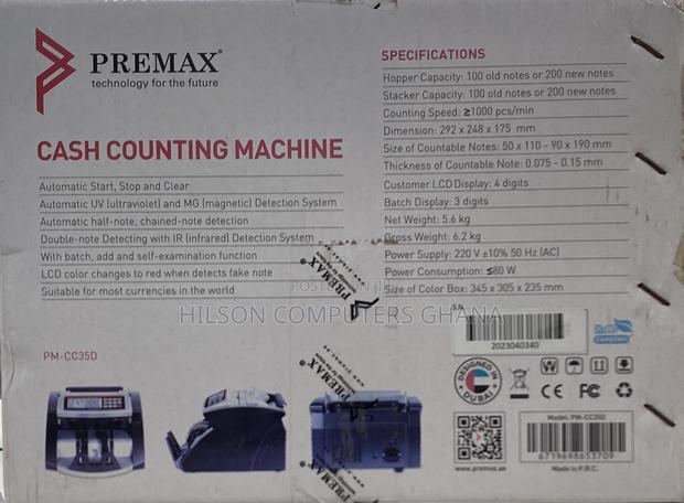 Premax Pm-Cc35d Money Counting Machine – Grey · Photo 3