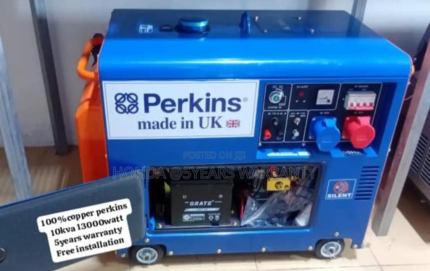 Blue and Orange Perkins 10kva 13000watt Generator 3phase · Photo 1