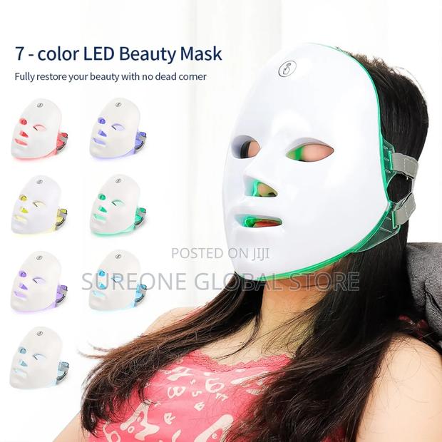 Facial Led Mask Red Light Therapy Anti Aging Face Neck · Photo 1