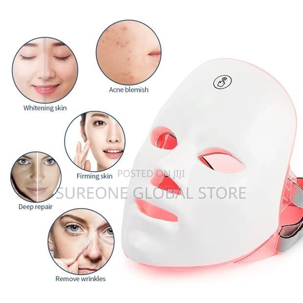 Facial Led Mask Red Light Therapy Anti Aging Face Neck · Photo 2