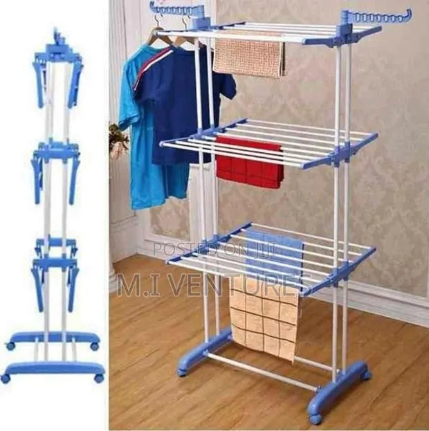 Large 3-Tier Clothes Drying Rack for Indoor and Outdoor Use