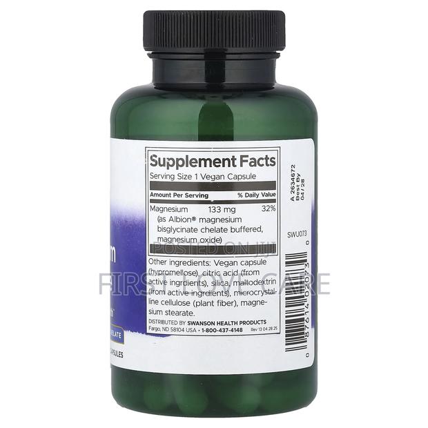 Swanson Albion Magnesium Glycinate 133mg 90caps · Photo 2