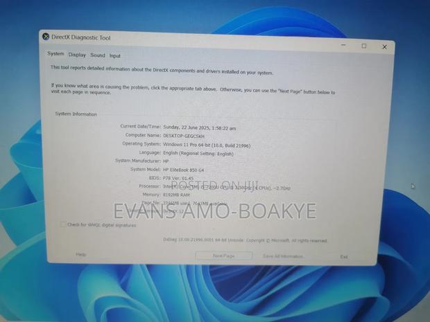 Laptop HP EliteBook 850 G4 8GB Intel Core i5 HDD+SSD 500GB · Photo 4