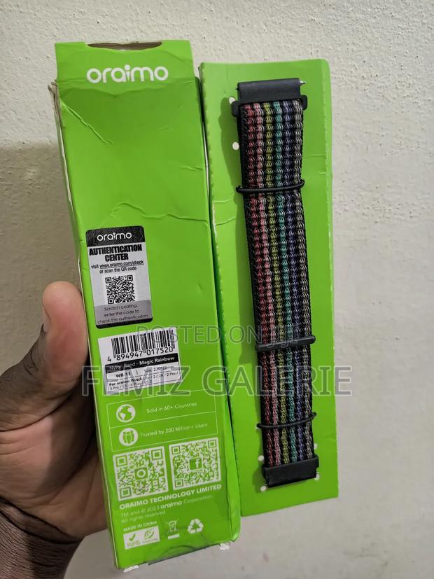 Oraimo Nylon Watch Strap - Magic Rainbow Colour · Photo 2