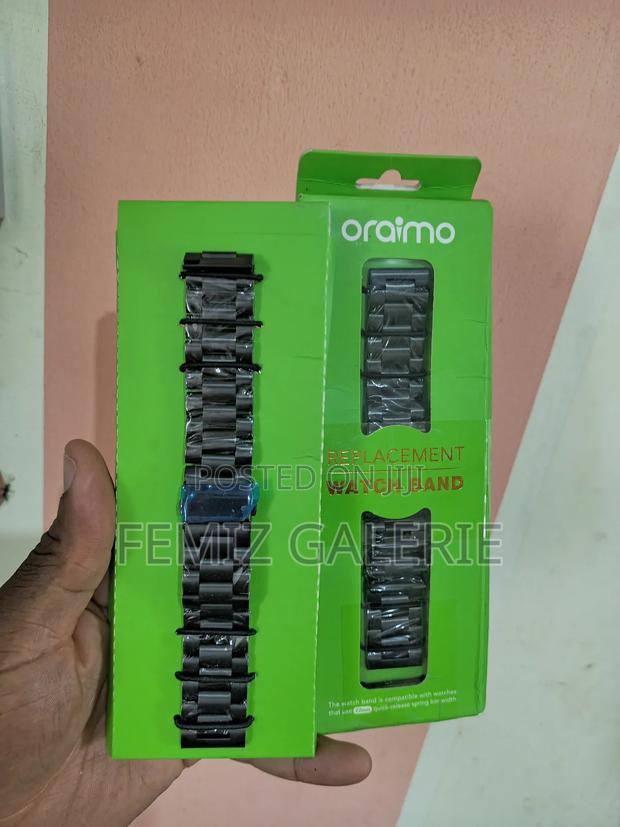 Oraimo Stainless Steel Watch Strap - Black Colour · Photo 2