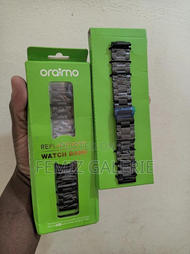 Oraimo Stainless Steel Watch Strap - Black Colour · Photo 2
