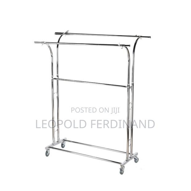 Double Sided Silver Clothing Racks · Photo 1