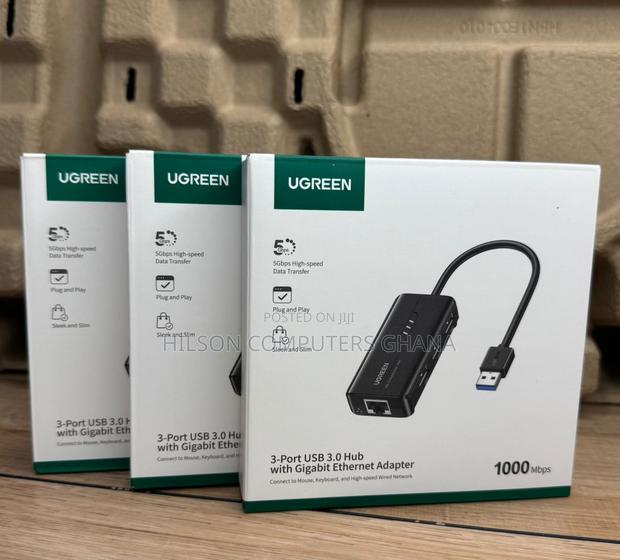 Ugreen Usb Hub With 3.0 Gigabit Ethernet Adapter - 20265 · Photo 1