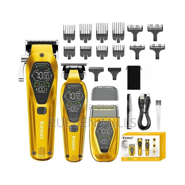 3 in 1 Gold Head Shavers Barbering Machine Beard Trimmer · Photo 1
