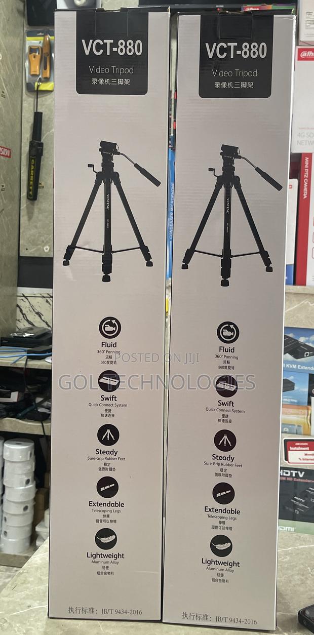 Tripod Video Camera Stand VCT-880 Extendable Telecoping Legs · Photo 1