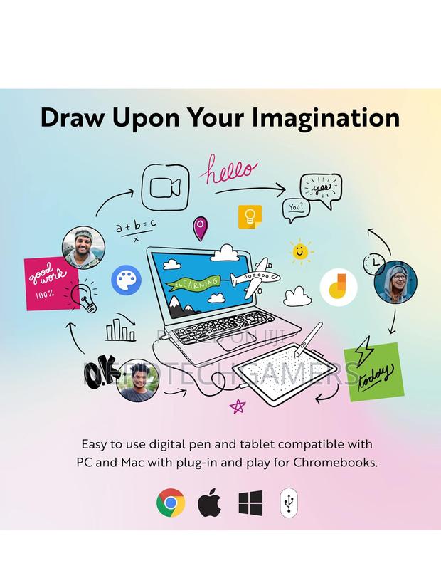 By Wacom Drawing Tablet, Medium 10.9" X 7.4 · Photo 5