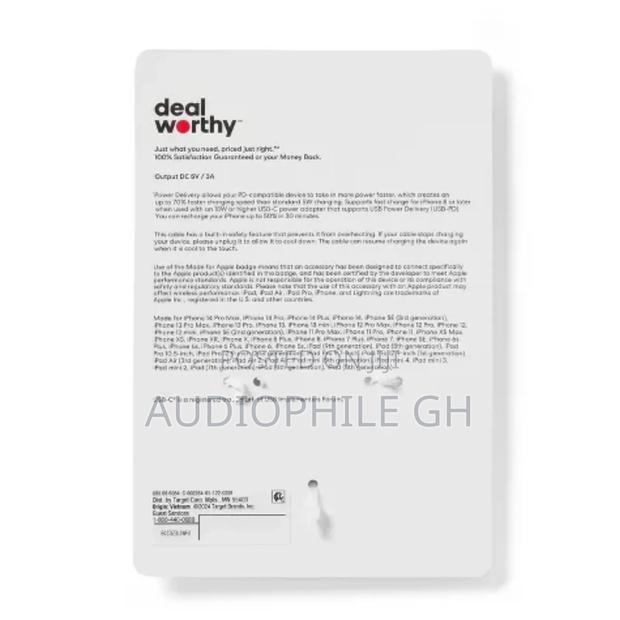 Dealworthy 3' Ft Lightning to Usb-C Charging Cable White · Photo 3