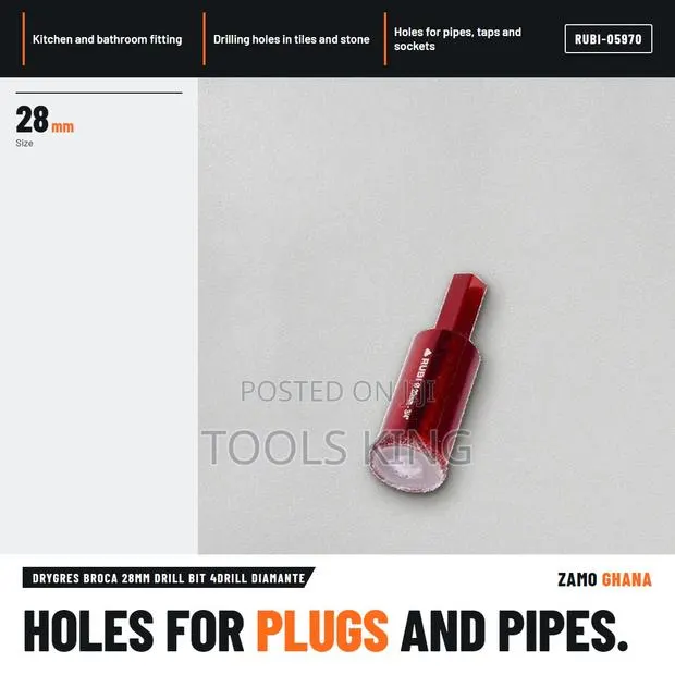 Drygres Broca 28Mm Drill Bit 4Drill Diamante - RUBI-05970 · Photo 1
