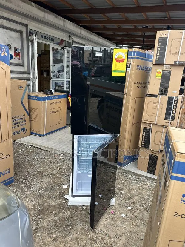 Very Cool Nasd2-24fl Black Mirror Double Door Fridge Nasco · Photo 1