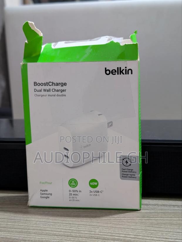 Belkin Boostcharge Dual Usb-c Pd Wall Charger 40w · Photo 1