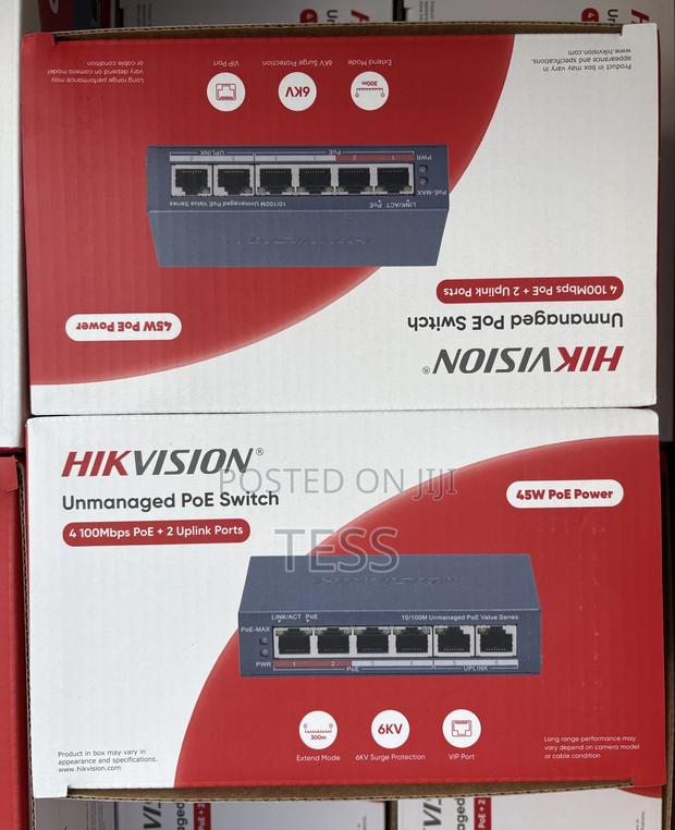 Hikvision 4port Poe Unmanaged Switch 2uplink 3e0106p-e/M(B) · Photo 2